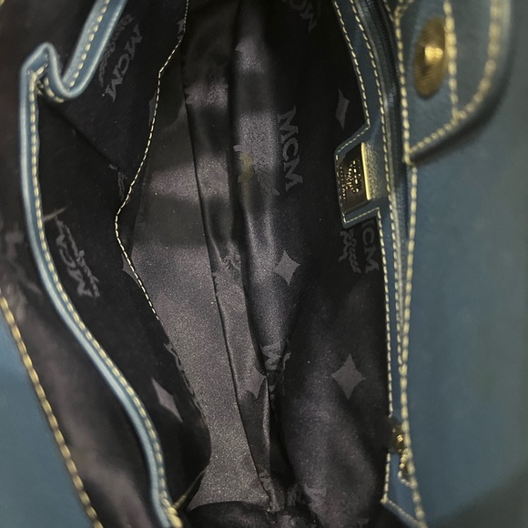 MCM Blue Leather shoulder Bag - Picture 13 of 16